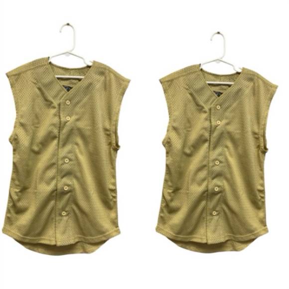 NEW TAG TEAM unisex 2 new youth button down sports mesh jersey uniform tank tops - Picture 1 of 1